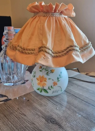 Lampe de chevet vintage en verre dépoli peinte à la main, signée A. Naudy, estado: Bueno, 59,00 €, 62,65 € Protección al comprador Pro incluida