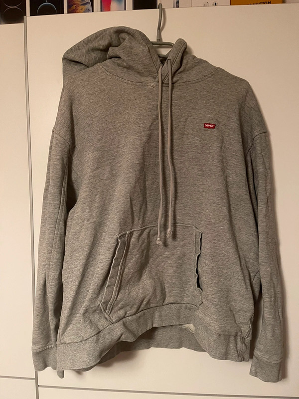 Grauer Levi’s Kaputzenpullover Gr L 1