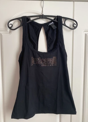 Zwarte mouwloos shirt van Justcavalli, merk: Just Cavalli, staat: Nieuw zonder prijskaartje, maat: XS / 34 / 6, € 10,00, € 11,20 inclusief Kopersbescherming