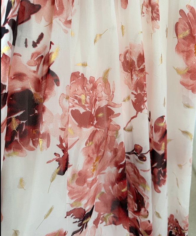 Robe longue à motif fleurie cintré TSM 3