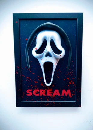 Quadro 3D Scream Ghostface • Fan Art dipinta a mano, brand: The Frame Beyond, condizioni: Nuovo con cartellino, €100.00, €105.70 include la Protezione acquisti Pro