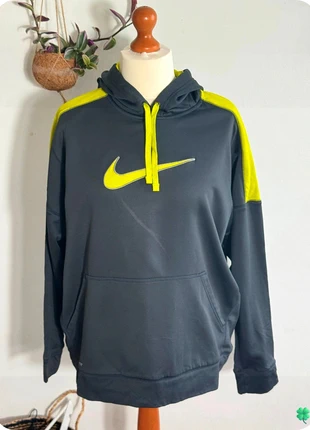 Sweat Nike Therma-Fit gris/vert anis à capuche 100% polyester Poche centrale Taille XXL, marca: Nike, estado: Bueno, tamaño: XXL, 14,90 €, 16,35 € Protección al comprador Pro incluida