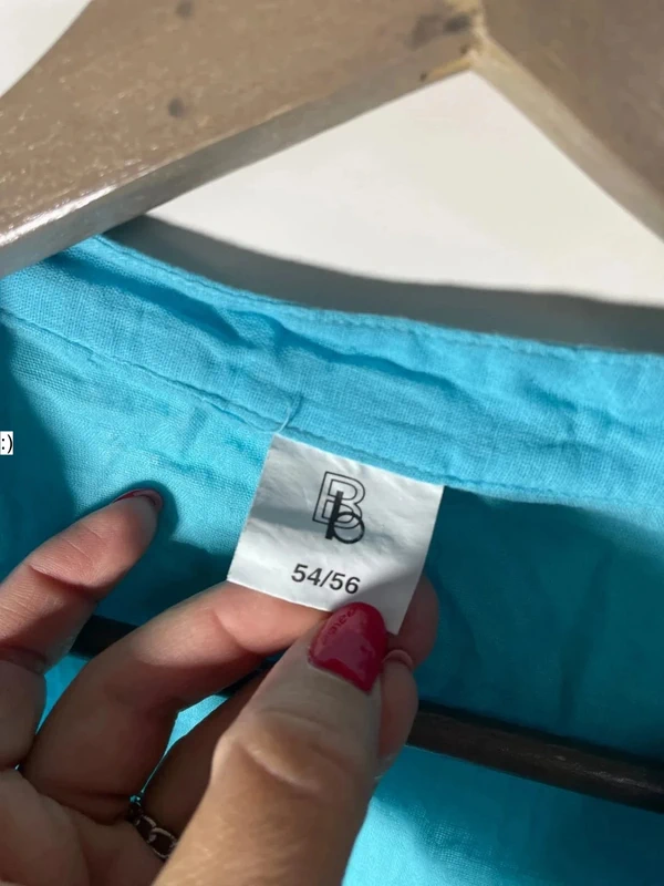 Blouse turquoise femme en coton taille 54 ou 56 / BB - photo numéro 6