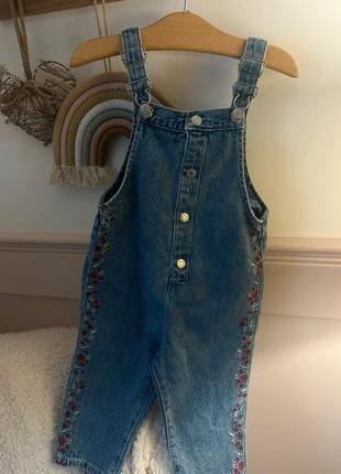 Zara girls Embroided denim dungarees, brand: Zara, condition: Very good, size: 36 M, $19.94, $21.64 includes Buyer Protection