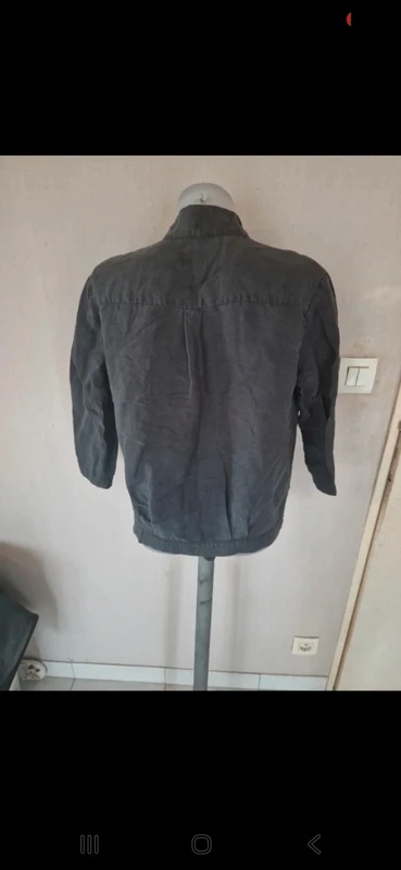 Veste chemise 50% lin gris anthracite des petits hauts taille 36 - photo numéro 7
