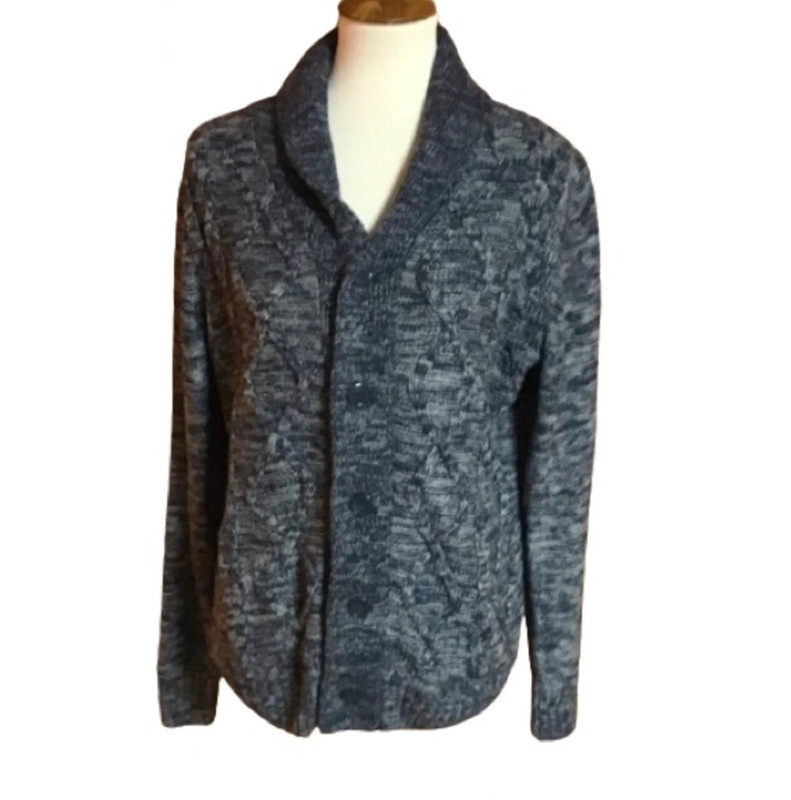 Carbon blue grandpa vibes cardigan 1