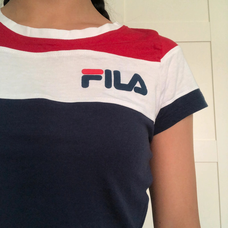 Fila logo clearance crop t-shirt