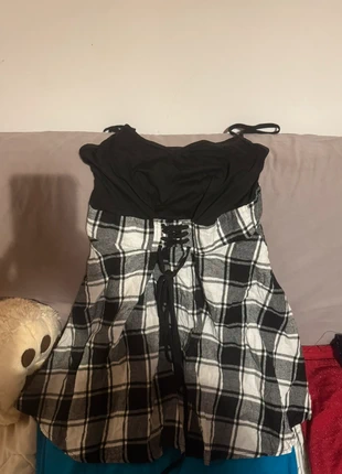 Robe à carreaux, noir et blanc, état: Neuf sans étiquette, taille: XXL / 44 / 16, 3,00 €, 3,85 € Protection acheteurs incluse