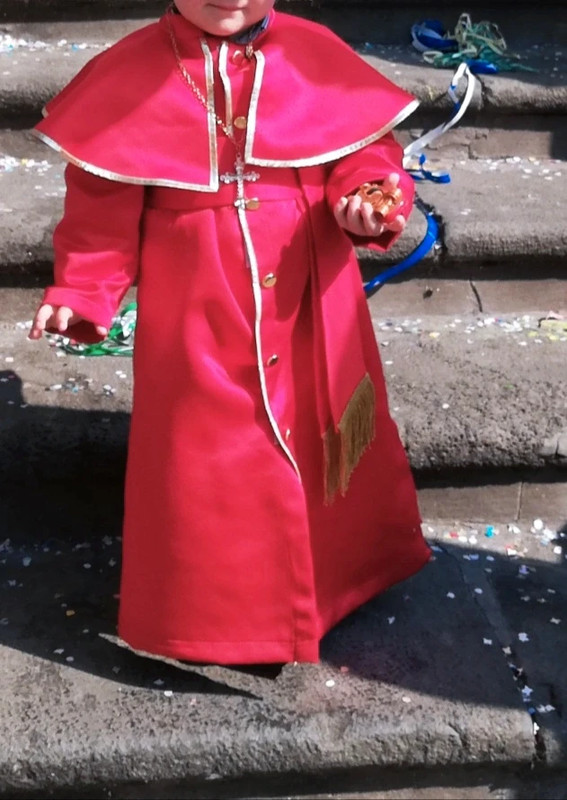 Vestito Carnevale Vescovo taglia 2/3anni
