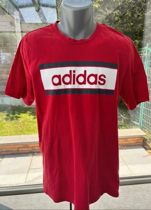 T-shirt homme Adidas rouge, 100 % coton L très bon état, marque: adidas, état: Très bon état, taille: L, 6,00 €, 7,00 € Protection acheteurs (Pro) incluse