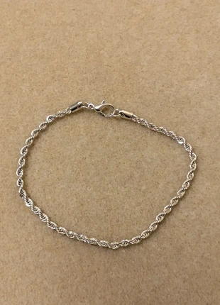 Silver coloured rope bracelet, condition: Very good, £1.85, £2.64 includes Buyer Protection