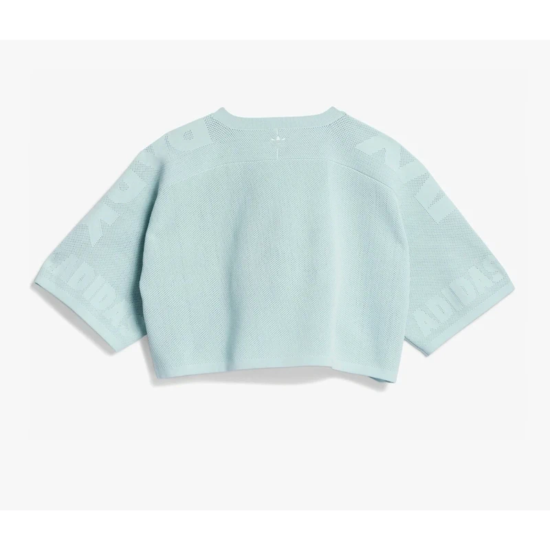 Adidas x Ivy Park Knit Jersey Crop Top Size L Green Tent Drip