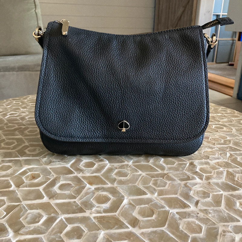 kate spade Polly Medium Flap Shoulder Bag in black 1