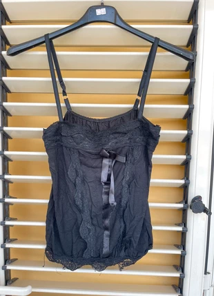 Top nero in pizzo, marque: Made In Italy, état: Très bon état, taille: Taille unique, 3,00 €, 3,85 € Protection acheteurs incluse