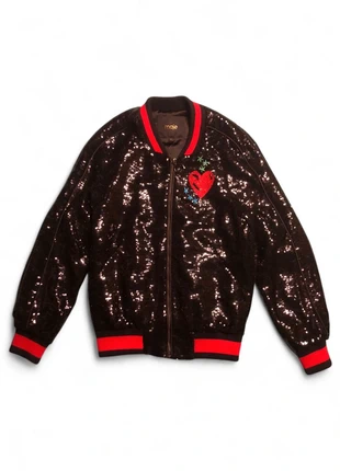 Veste/Blousons teddy à paillettes scintillante Maje Noir motifs brodé - Taille S, brand: Maje, condition: New without tags, size: S / 36 / 8, €55.00, €58.45 includes Buyer Protection