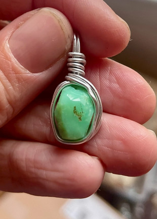 Pendentif en chrysoprase, marca: maadbijoux, estado: Novo com etiquetas, €3.50, €4.38 inclui Proteção do Comprador