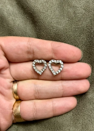 Boucles d’oreilles cœurs en argent massif et oxydes, brand: Argent, condition: Very good, €14.95, €16.40 includes Buyer Protection Pro