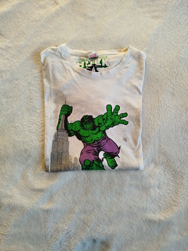 T-shirt Hulk Marvel blanc taille XL