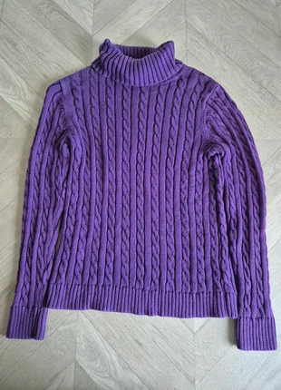 Pull col roulé torsadé LL Bean femme violet taille M / 38, marque: L.L. Bean, état: Très bon état, taille: M / 38 / 10, 11,00 €, 12,25 € Protection acheteurs incluse