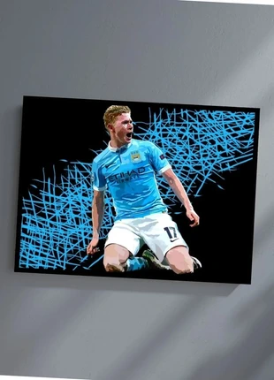 Cadre photo tableau print affiche 30x21cm - Football Kevin De Bruyne, marque: Manchester City, état: Neuf sans étiquette, 15,00 €, 16,45 € Protection acheteurs (Pro) incluse