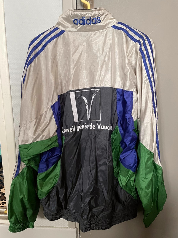 Veste adidas vintage tres rare old school verte et violette taille L Vinted