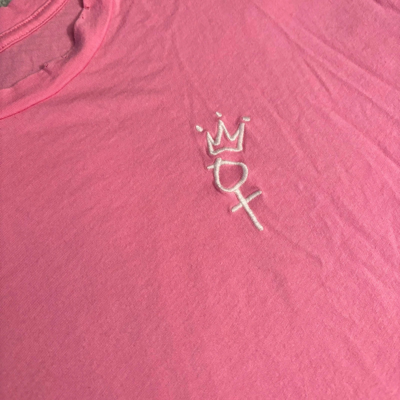 Aerie Real Soft pink oversized embroidered tee Medium 4