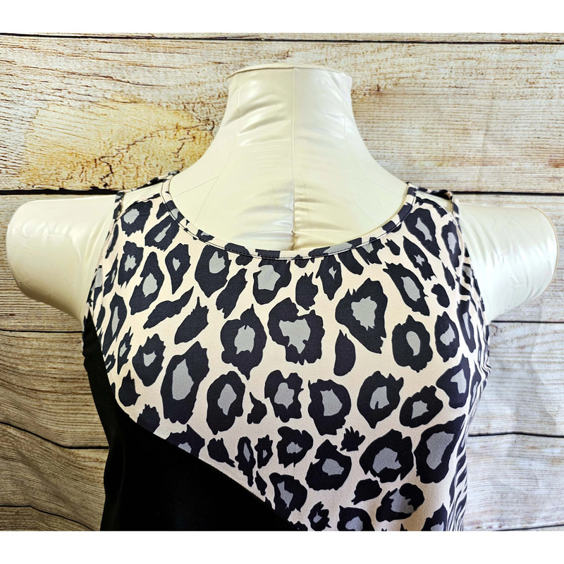 Boture Curve Sleeveless Leopard Animal Print Flowy Top (3XL) 5