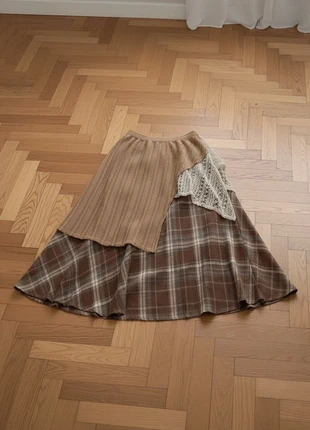 Jupe patchwork Y2K vintage taille M – motifs carreaux & crochet, marque: y2k, état: Très bon état, taille: M / 38 / 10, 46,50 €, 49,53 € Protection acheteurs incluse