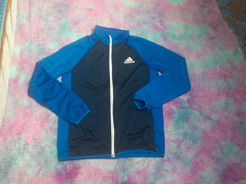 Vintage 90 s Adidas navy blue lightweight tracksuit jacket 13 14y Vinted