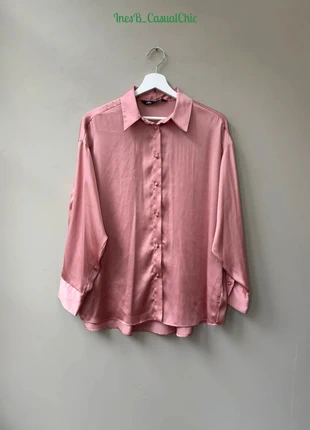 Chemise satinée Zara rose poudré – Taille S – Très bon état, marke: Zara, zustand: Sehr gut, größe: S / 36 / 8, 10,50 €, 11,73 € inklusive Vinted-Käuferschutz