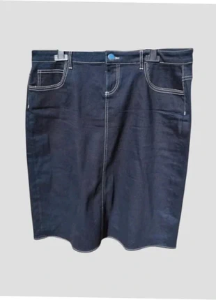 Jupe marine style jeans coupe droite Griffon - Taille 48 - Excellent état, marque: Marcelle Griffon, état: Très bon état, taille: 4XL / 48 / 20, 15,90 €, 17,40 € Protection acheteurs (Pro) incluse