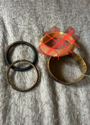 Lot 3 bracelets jonc en véritable corne, marque: Vintage Chic, état: Très bon état, 15,00 €, 16,45 € Protection acheteurs incluse