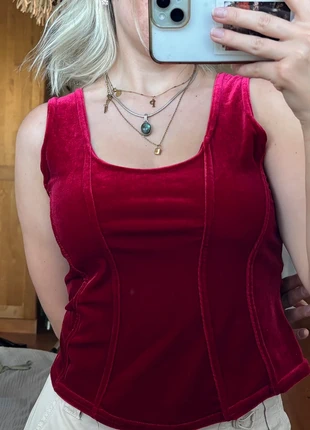 Vintage Samt Top, brand: Vintage, condizioni: Ottime, taglia: S / IT 40 / EU 36, €16.00, €17.50 include la Protezione acquisti