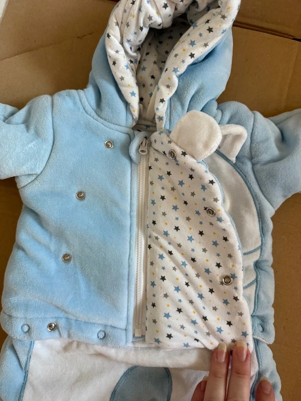 Combinaison chaîne bébé 1 mois - photo numéro 6