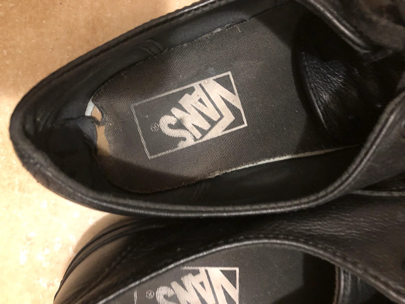 Vans slip 2025 on nere pelle