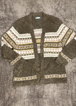 Gilet Marron motif Ethnic Vintage, marca: Croft & Barrow, estado: Bom, tamanho: L / 40 / 12, €12.00, €13.30 inclui Proteção do Comprador Pro