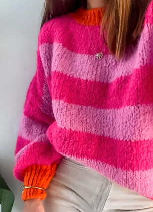 Pull à rayures oversize color block en mailles tricot tendance automne / hiver 2025 Y2K, brand: Tendance, condition: New without tags, size: S / 36 / 8, €29.95, €32.15 includes Buyer Protection Pro