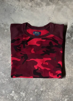 Pull-over Polo Ralph Lauren rouge foncé camo nid d'abeille vintage red sweater camouflage taille XL, marke: Ralph Lauren, zustand: Sehr gut, größe: XL, 24,00 €, 25,90 € beinhaltet Vinted-Käuferschutz Pro