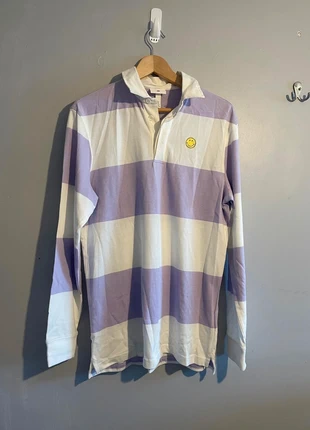 White and Purple Rugby Style Oversized Long Sleeve Top Size H&M, brand: H&M, condition: Very good, size: S / UK 8-10, £5.00, £5.95 includes Buyer Protection