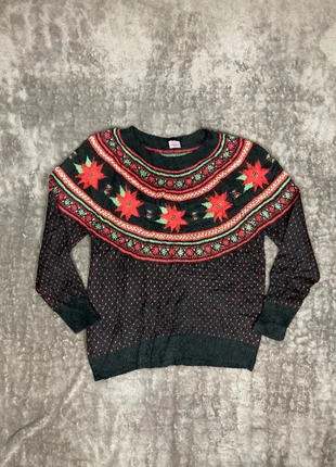 Pull Noir à motif Floral Vintage, marca: Vintage Dressing, estado: Bom, tamanho: S / 36 / 8, €15.00, €16.45 inclui Proteção do Comprador Pro