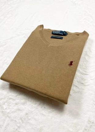 Ralph Lauren pull marron homme taille L coton pima col V logo bordeaux, marca: Ralph Lauren, estado: Muito bom, tamanho: L, €35.00, €37.45 inclui Proteção do Comprador Pro