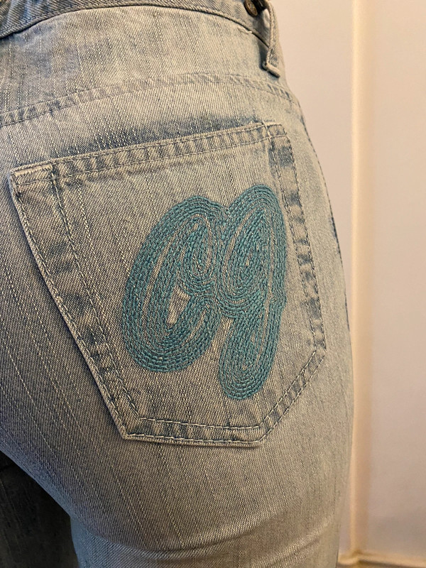 Vintage light denim flared jeans  5