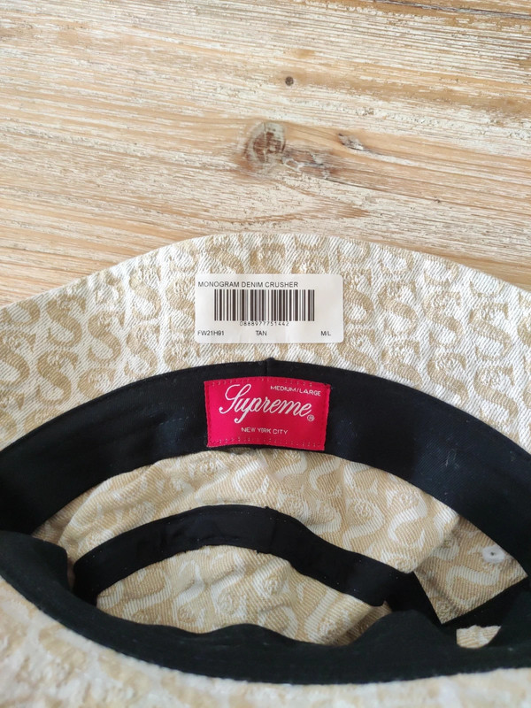 Supreme Monogram Denim Crusher 'Black