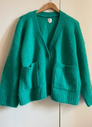 Maille gilet cardigan oversize vert menthe laine kid’s mohair Des Petits Hauts 💚 T3 =42-44 neuf 249€, merk: Des Petits Hauts, staat: Nieuw zonder prijskaartje, maat: XXL / 44 / 16, € 99,00, € 104,65 inclusief Kopersbescherming
