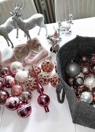 Weihnachtsdeko Rentier Glitzer Weihnachtskugeln, merk: Möbel Braun, staat: Heel goed, € 10,00, € 11,20 inclusief Kopersbescherming