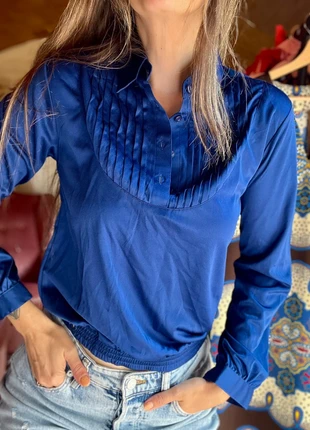Vintage blouse/shirt blauw, marque: Vintage Dressing, état: Très bon état, taille: XS / 34 / 6, 13,00 €, 14,35 € Protection acheteurs incluse