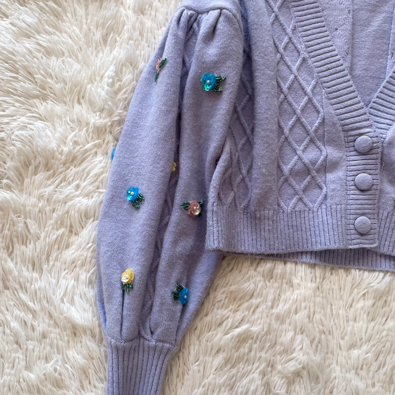 For Love and Lemons lilac Sutton cardigan 3