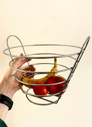 Retro RVS chroom fruitschaal / draadmand, marque: Vintage Love, état: Très bon état, 10,00 €, 11,20 € Protection acheteurs incluse