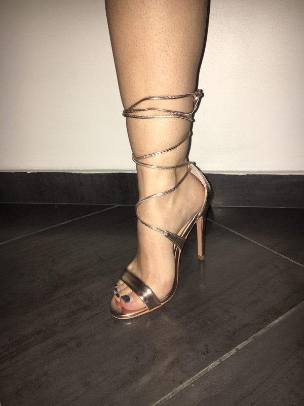 Sandale a talon clearance rose gold