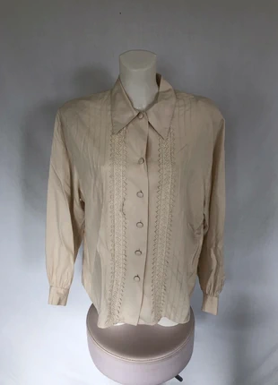 Chemise vintage crème à guipures 48 Damart très bon état  , brand: Damart, condition: Very good, size: 4XL / 48 / 20, €12.00, €13.30 includes Buyer Protection
